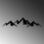 Wallity Mountain - 7 Escultura de Pared de Metal Negra
